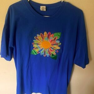 Autism awareness tee. Stitched logo